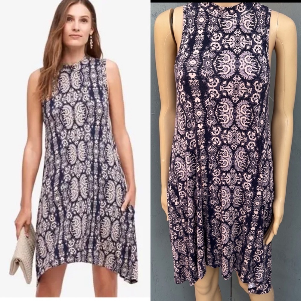 Maeve Swing Lilt Mock neck mini Stretchy Dress